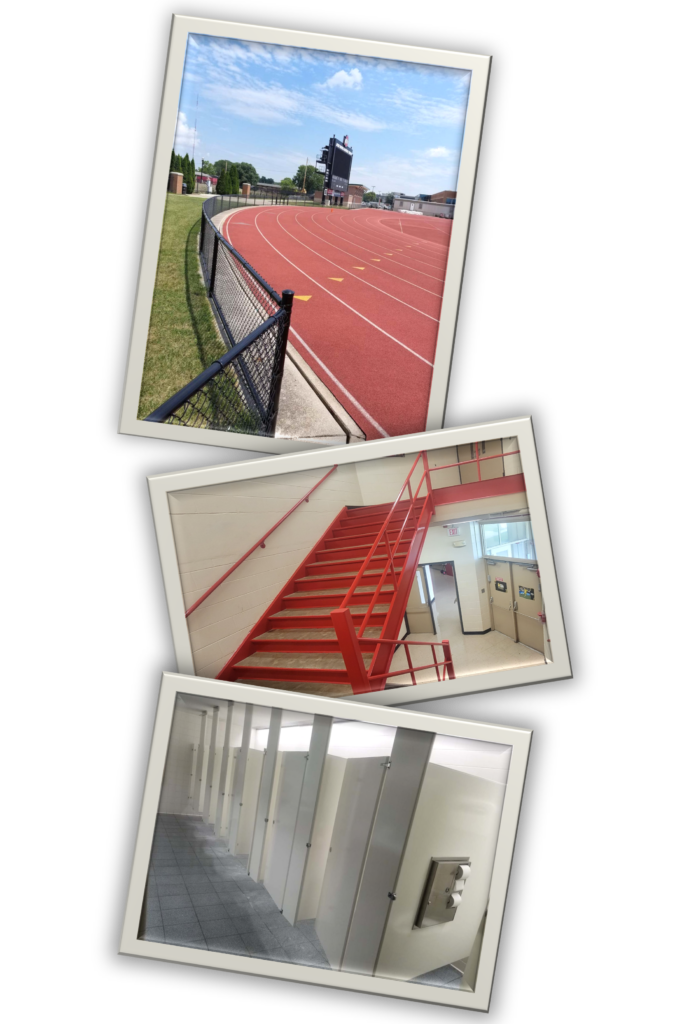 School & University Painting lockers, bathrooms, stadiums